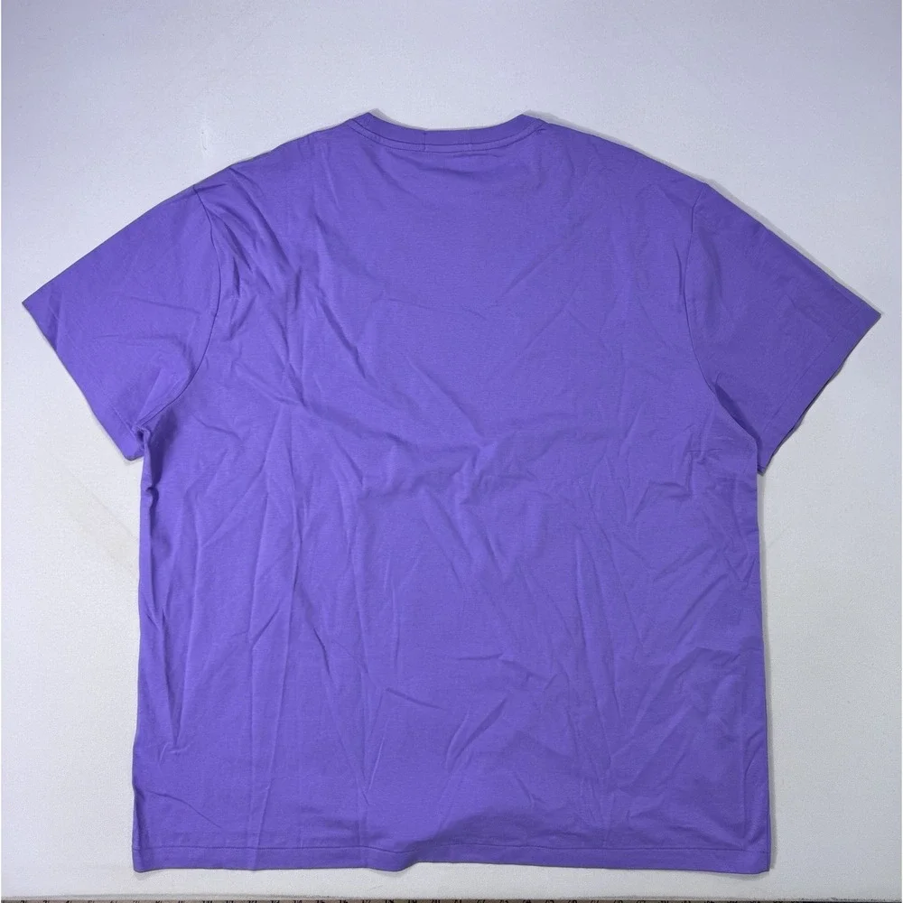 Polo Ralph Lauren Mens 2XB Purple Crew Neck T-Shirt Logo Cotton Big & Tall Tee